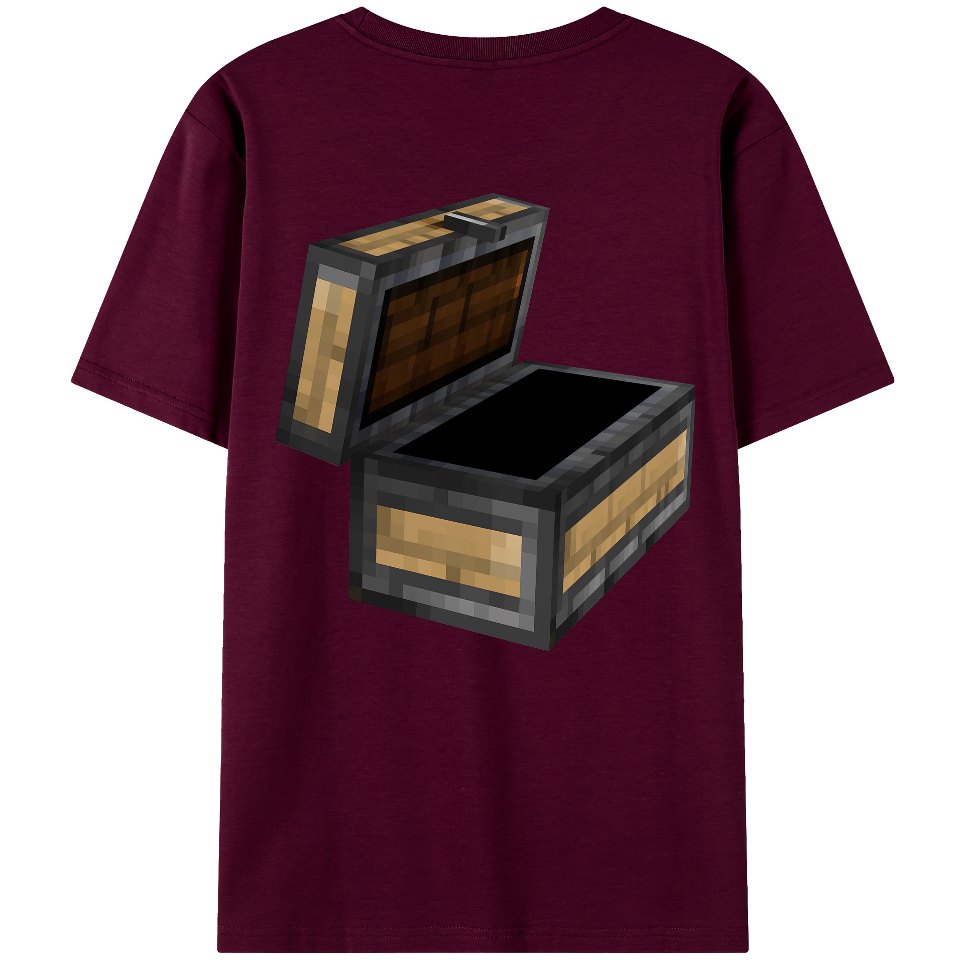 （画像用） マインクラフト ブロックの世界 Minecraft MC Block world レディース半袖Tシャツ(バックプリント)